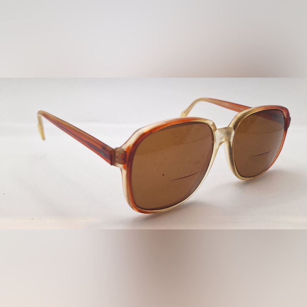 Vintage Mainstreet 126 Brown Translucent Oval Sunglasses Frames Only